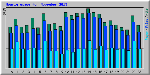 Hourly usage for November 2013