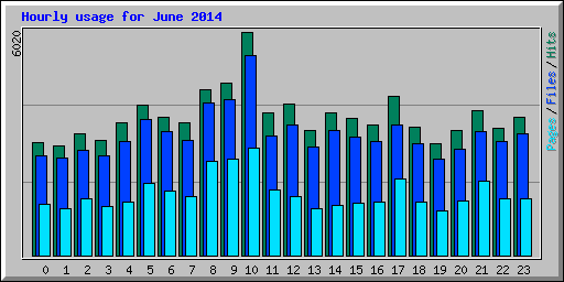 Hourly usage for June 2014
